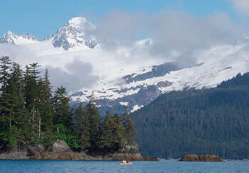 mountain and glacier
